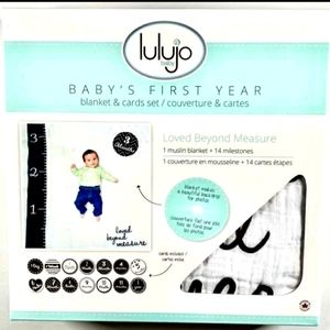 New Lulujo Baby Milestone Blanket & Monthly Cards